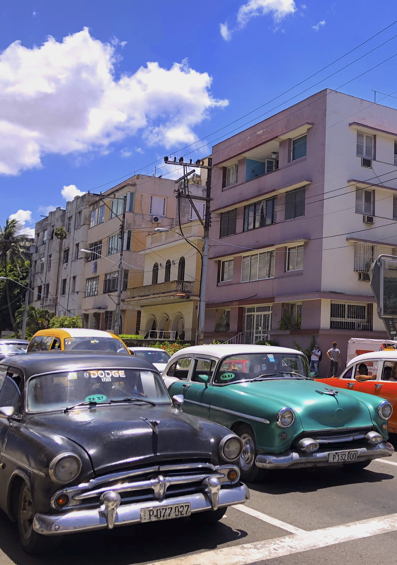 Classic cars on a street in Havana, Cuba