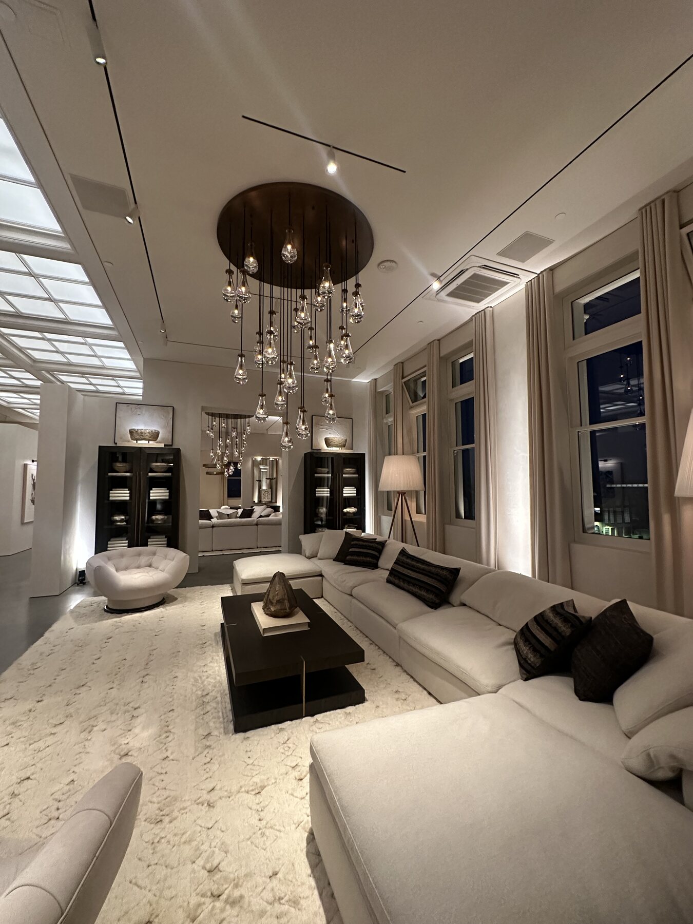 Interior lounge at Restoration Hardware, San Francisco